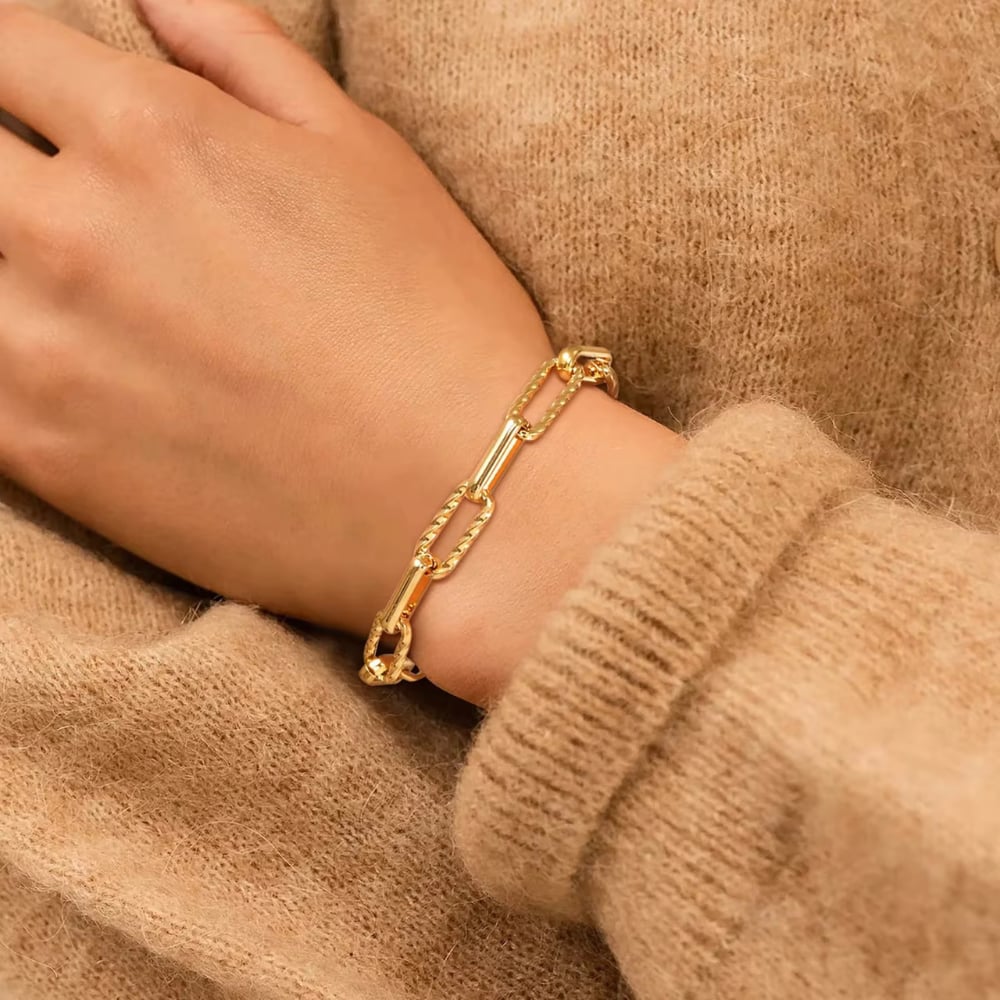 Sienna Adjustable Paperclip Chain Stackable Bracelet