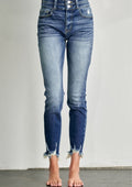 AT1090SKM High Rise Double Waist Band Ankle Skinny