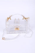 Pearl Stud Clear Stadium Bag