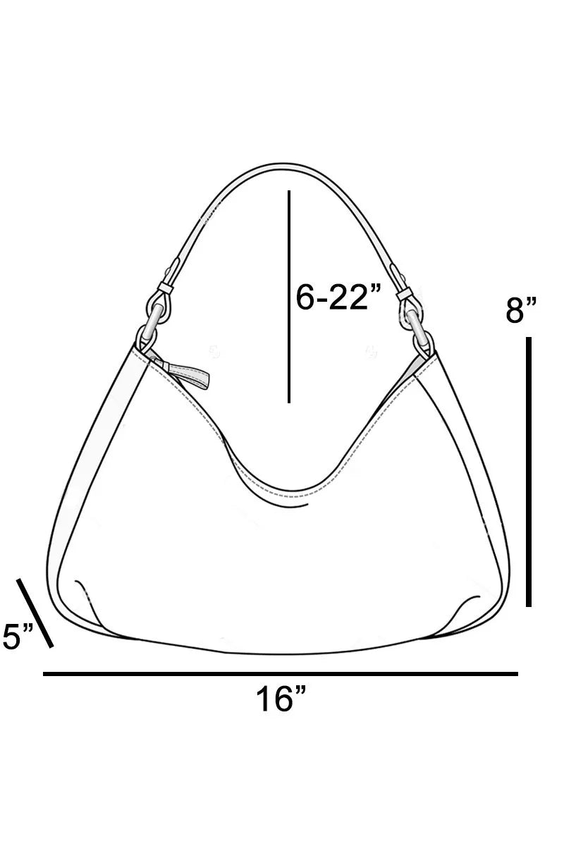Fame Faux Leather Buckle Tote