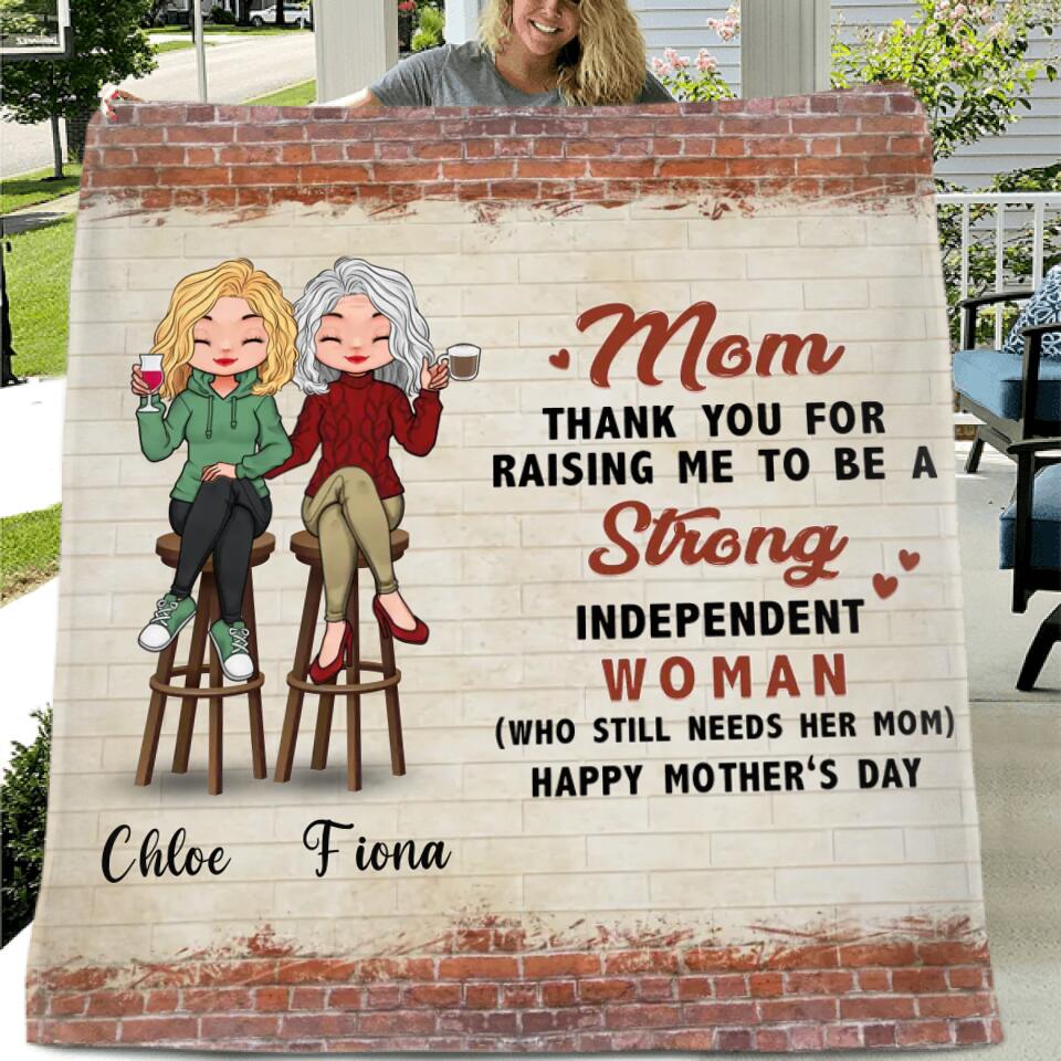 Personalized Mother Fleece Throw Blanket | Custom Cozy Gift