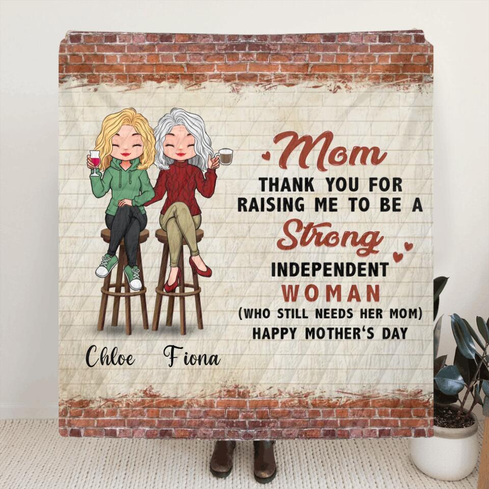 Personalized Mother Fleece Throw Blanket | Custom Cozy Gift