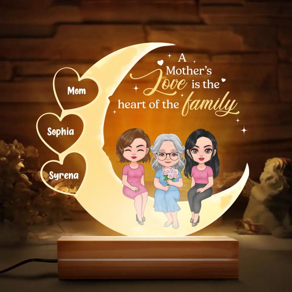 Personalized Mother Acrylic Night Light | Up to 3 Children