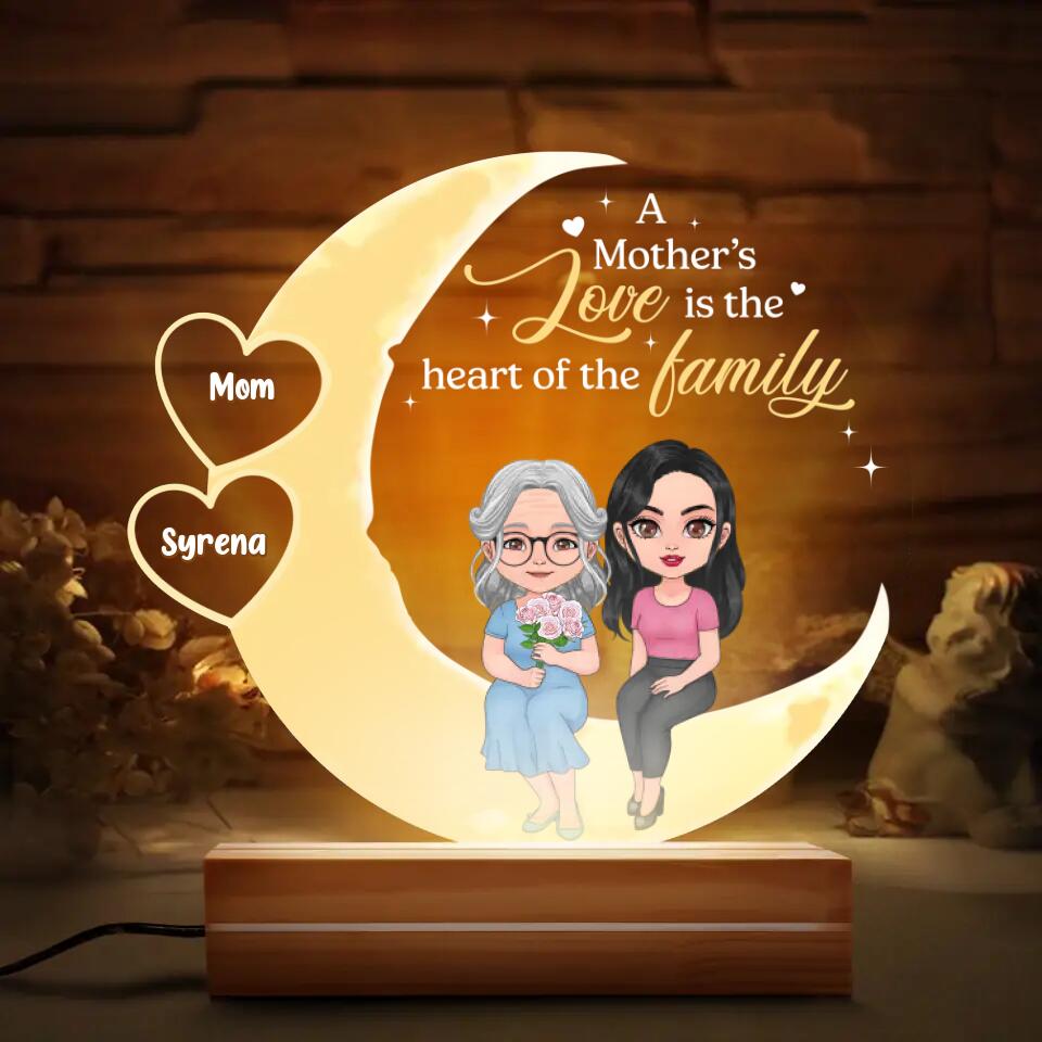 Personalized Mother Acrylic Night Light | Up to 3 Children