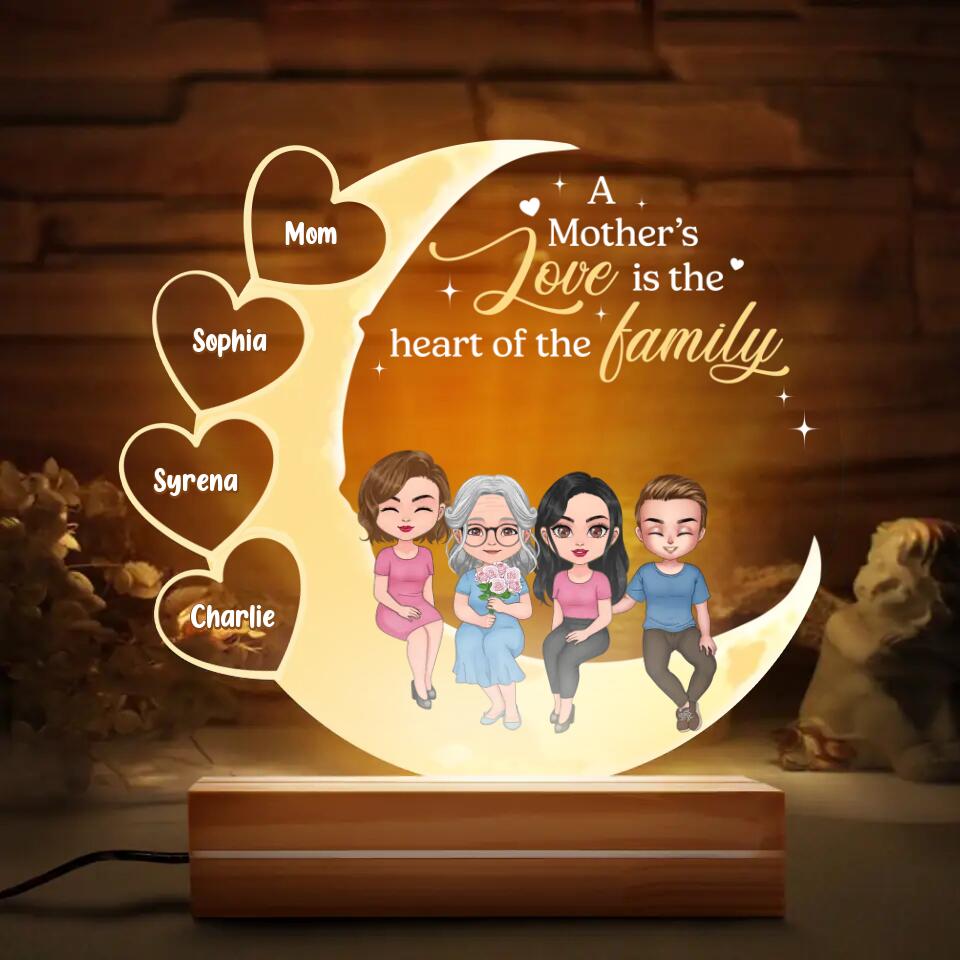 Personalized Mother Acrylic Night Light | Up to 3 Children