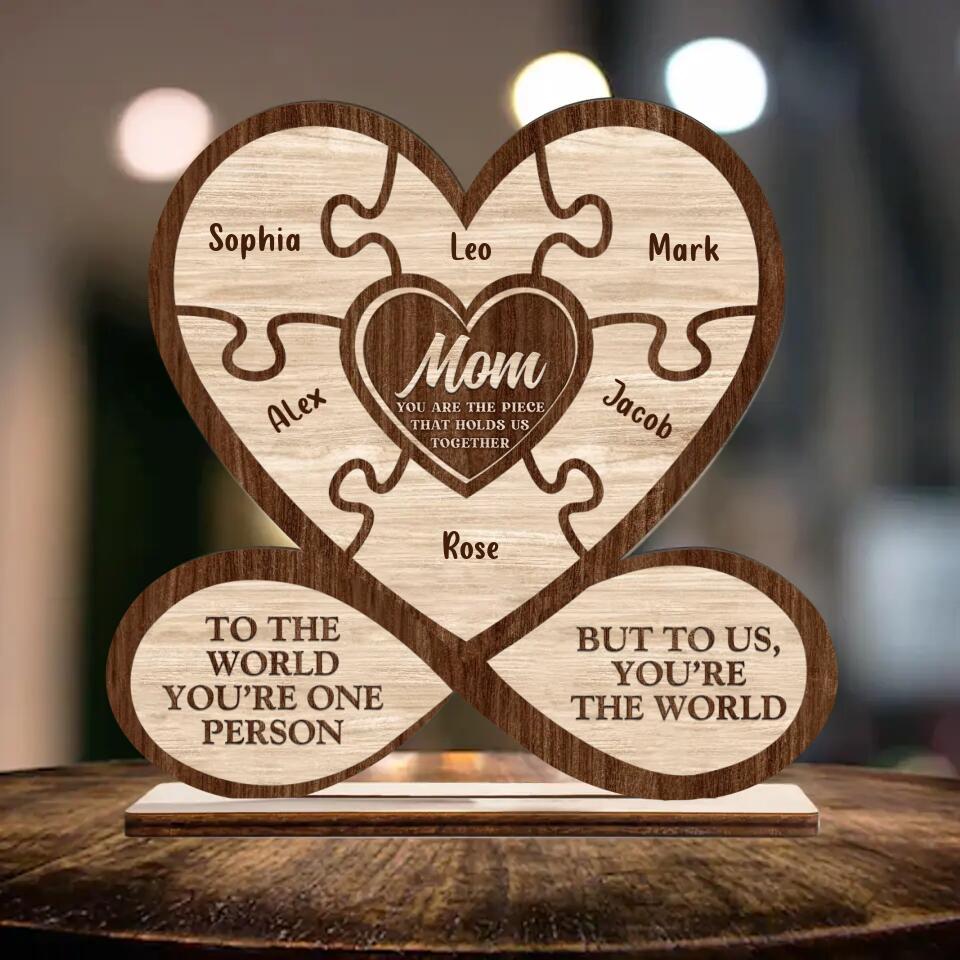Personalized Mother Wooden Plaque | Up to 7 Children