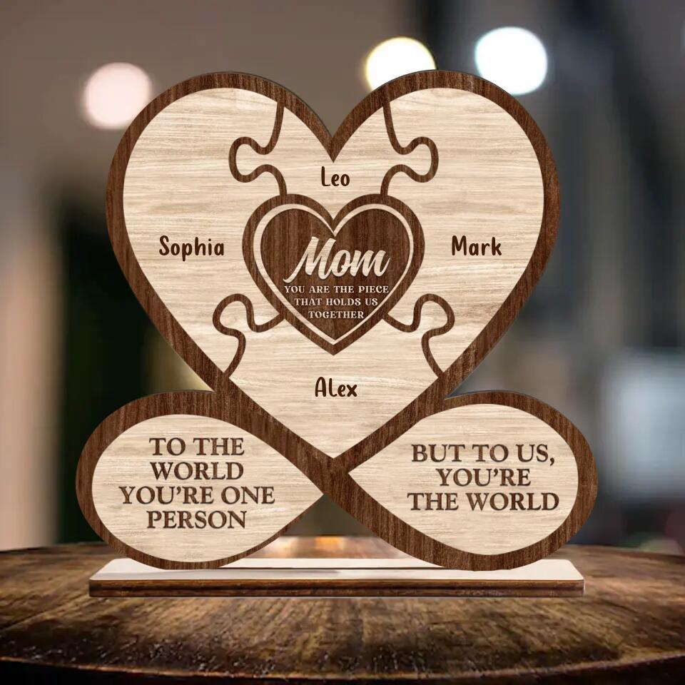 Personalized Mother Wooden Plaque | Up to 7 Children