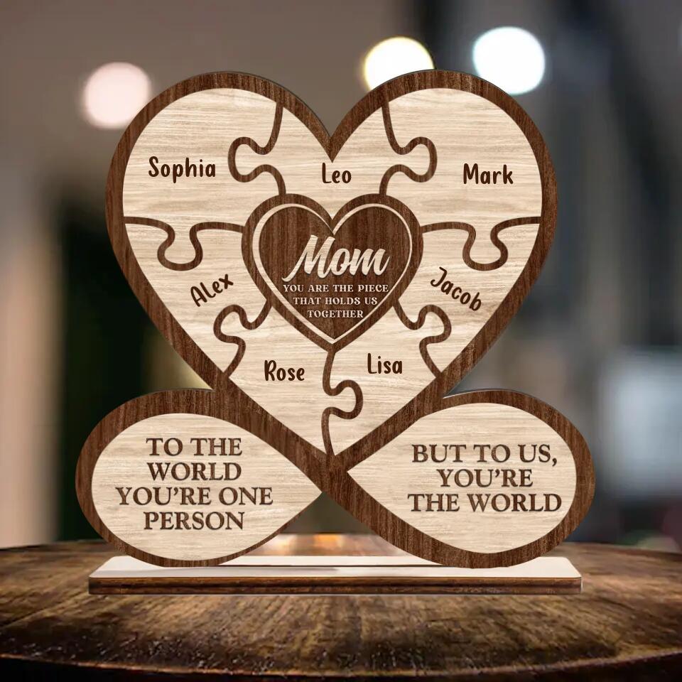 Personalized Mother Wooden Plaque | Up to 7 Children