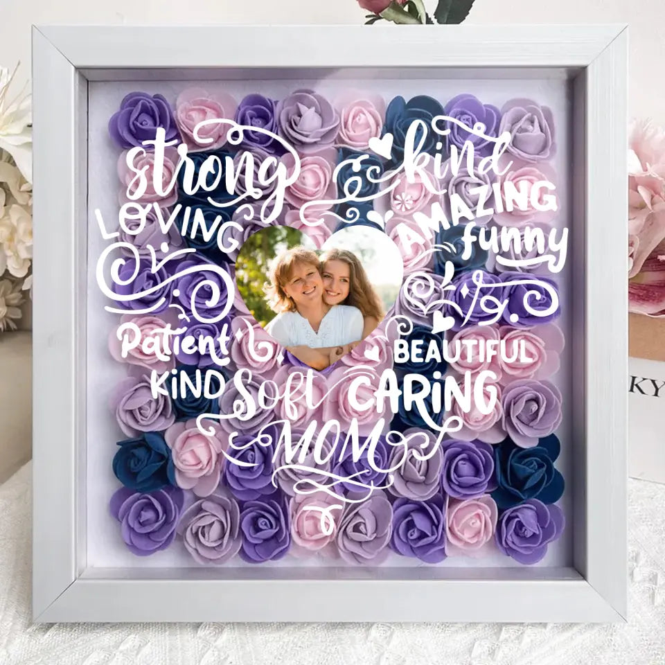 Personalized Mother Flower Shadow Box | Custom Keepsake Gift
