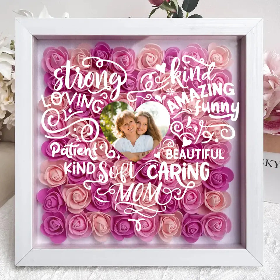 Personalized Mother Flower Shadow Box | Custom Keepsake Gift