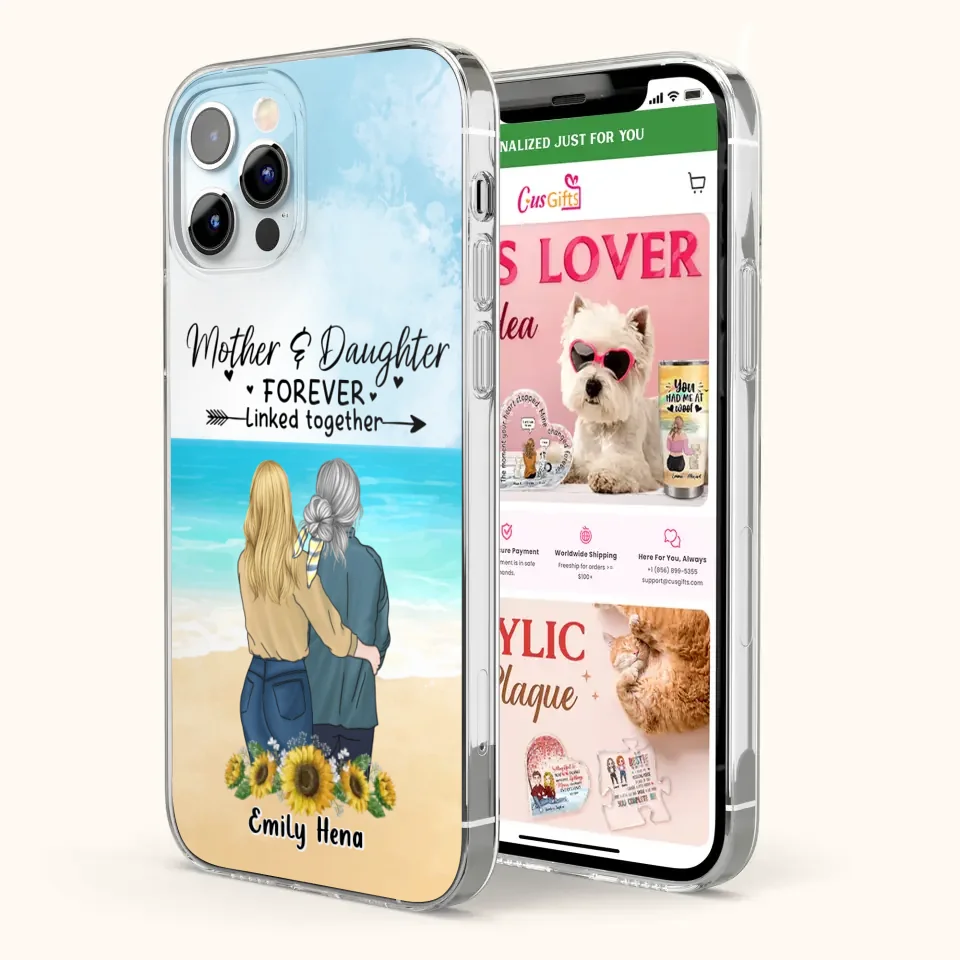 Custom Personalized Mom & Daughter Phone Case | iPhone & Samsung