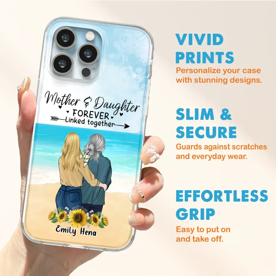 Custom Personalized Mom & Daughter Phone Case | iPhone & Samsung