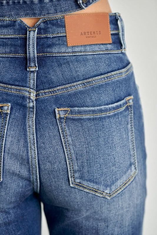 AT1090SKM High Rise Double Waist Band Ankle Skinny