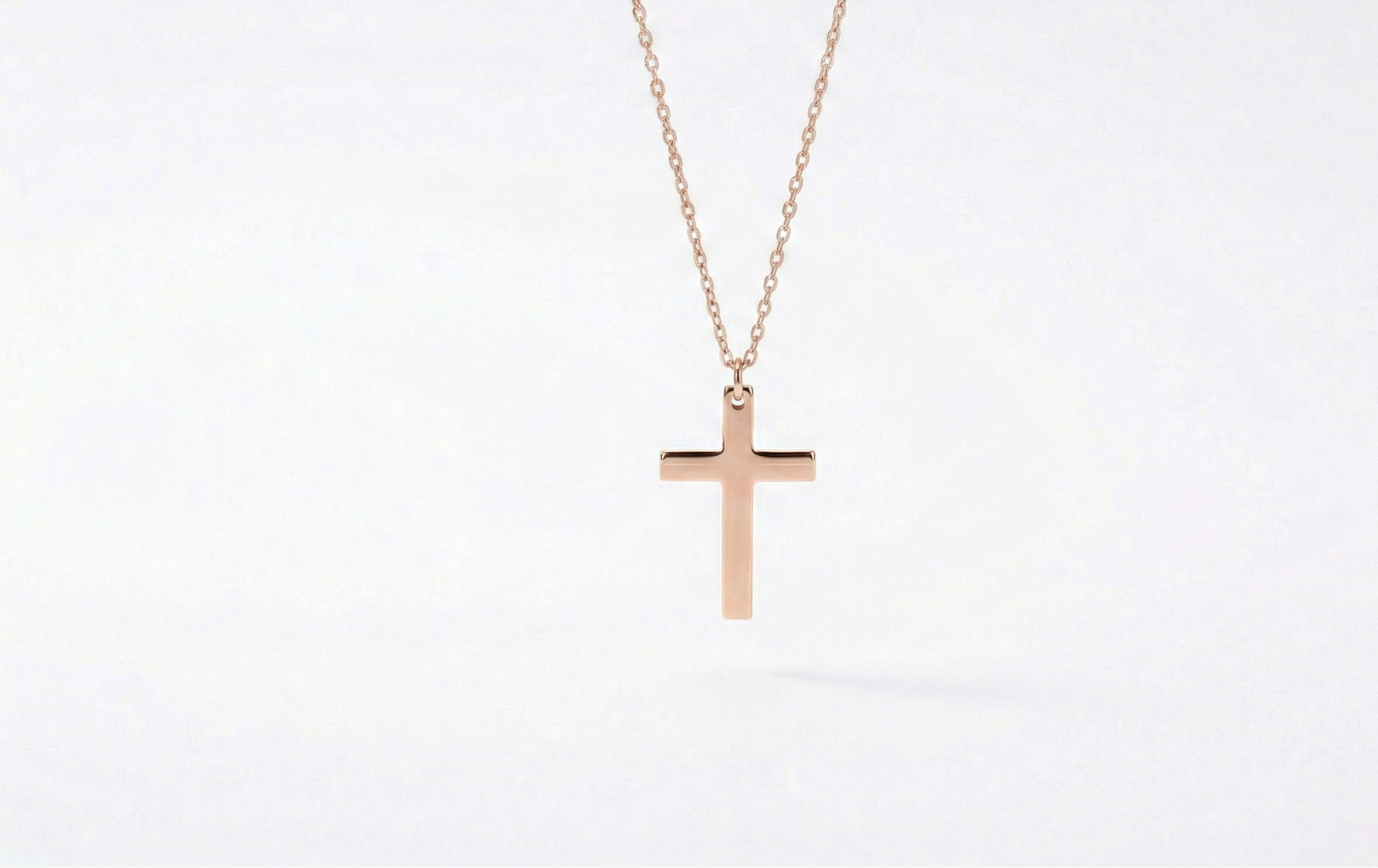 Radiant Faith Cross Necklace in Silver, Gold and Rose