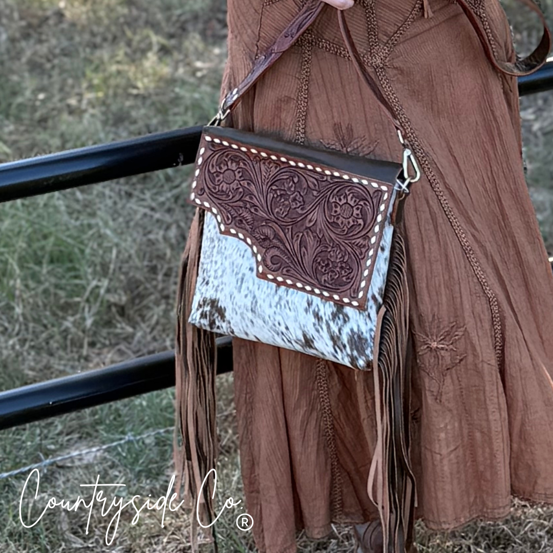 Georgia Tooled Leather Concealed Carry Purse