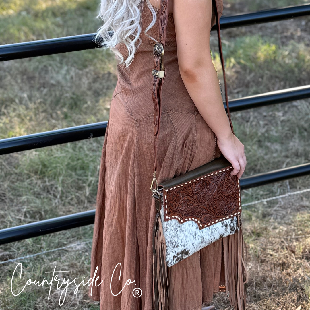 Georgia Tooled Leather Concealed Carry Purse