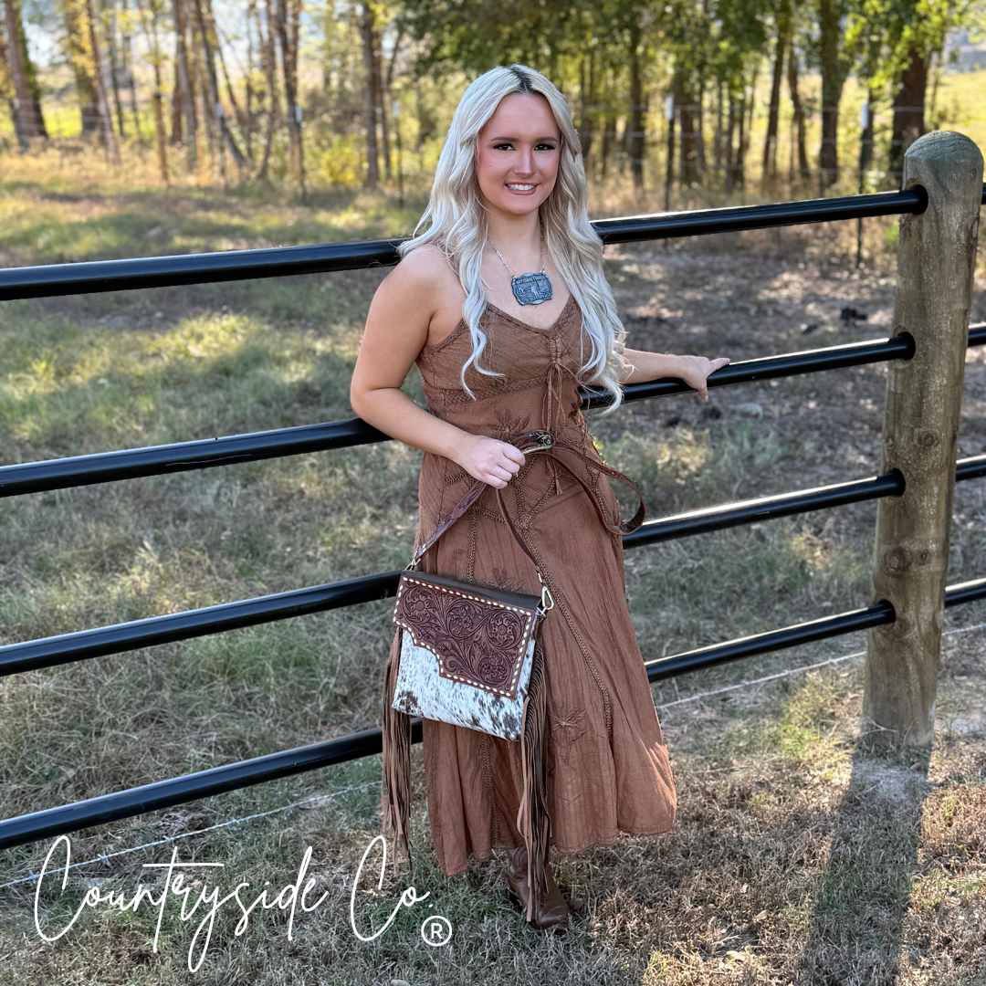 Georgia Tooled Leather Concealed Carry Purse