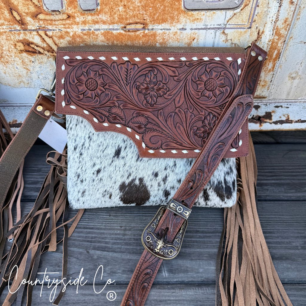 Georgia Tooled Leather Concealed Carry Purse