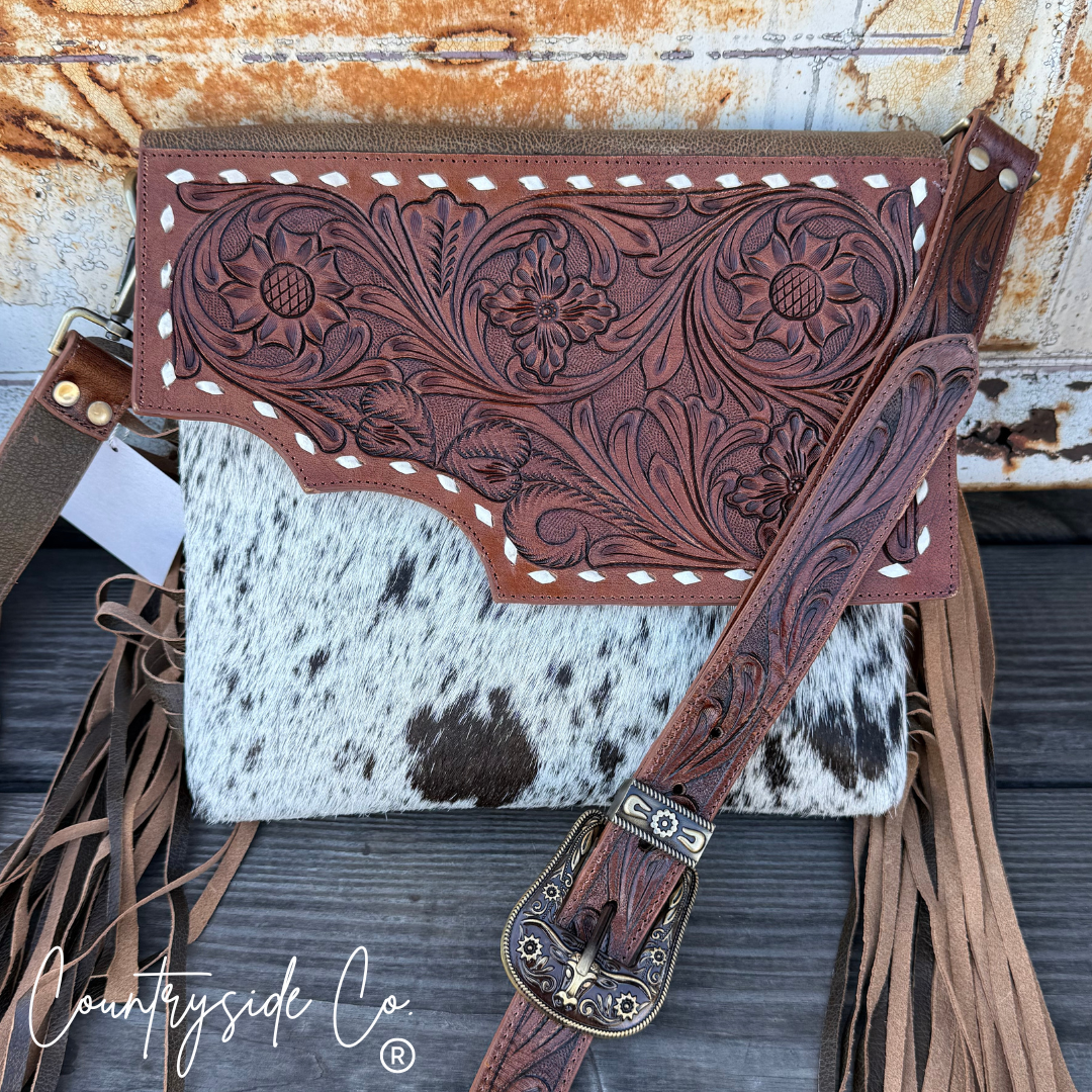 Georgia Tooled Leather Concealed Carry Purse