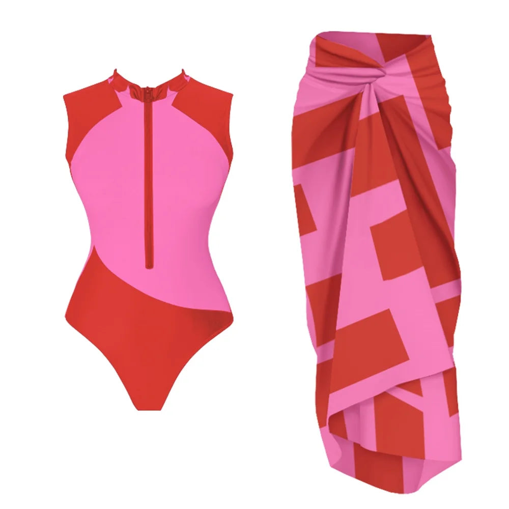Ash UV-Protection One-Piece Swimsuit