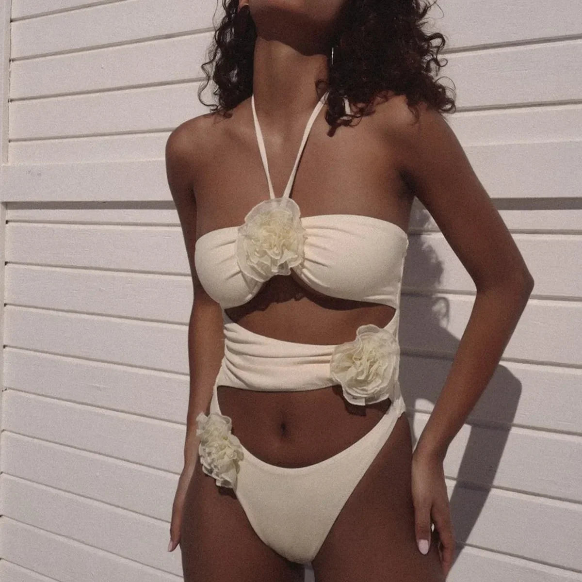 Floral Cutout One-Piece Swimsuit