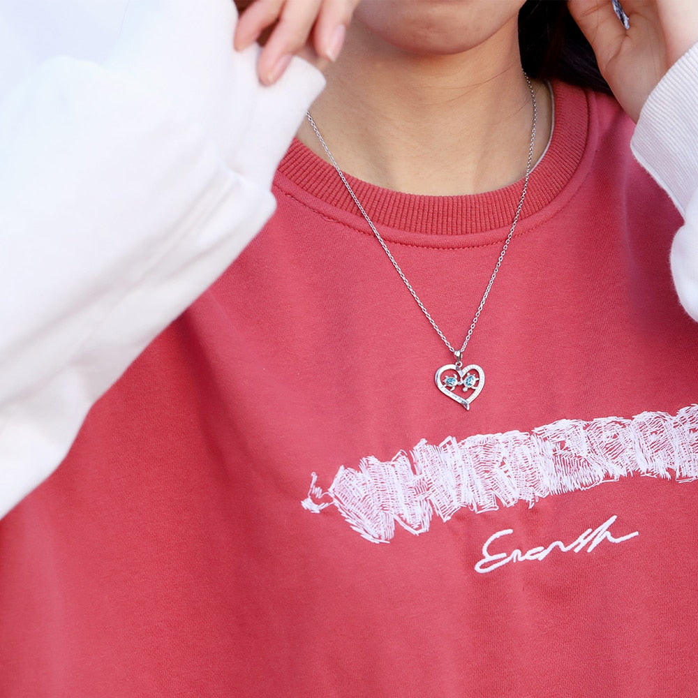 Mom & Daughter Sea Turtle Heart Love Pendant Necklace