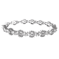 Bow Tie Cubic Zirconia Tennis Bracelets  with Pear Cut White Diamond Cubic Zirconia