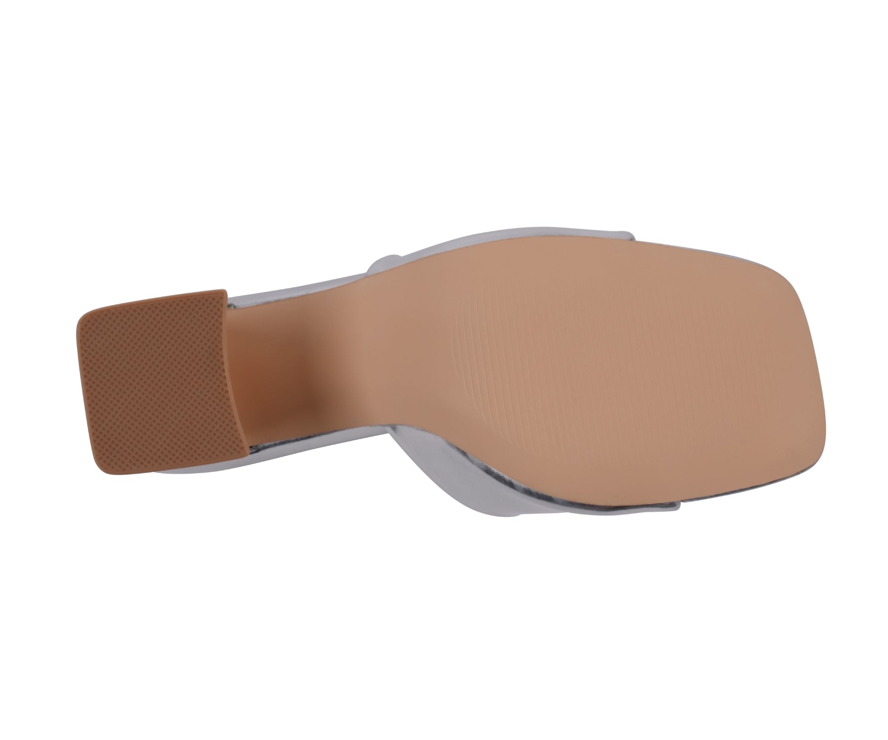 Soho Silver Square-Toe Heeled Sandals
