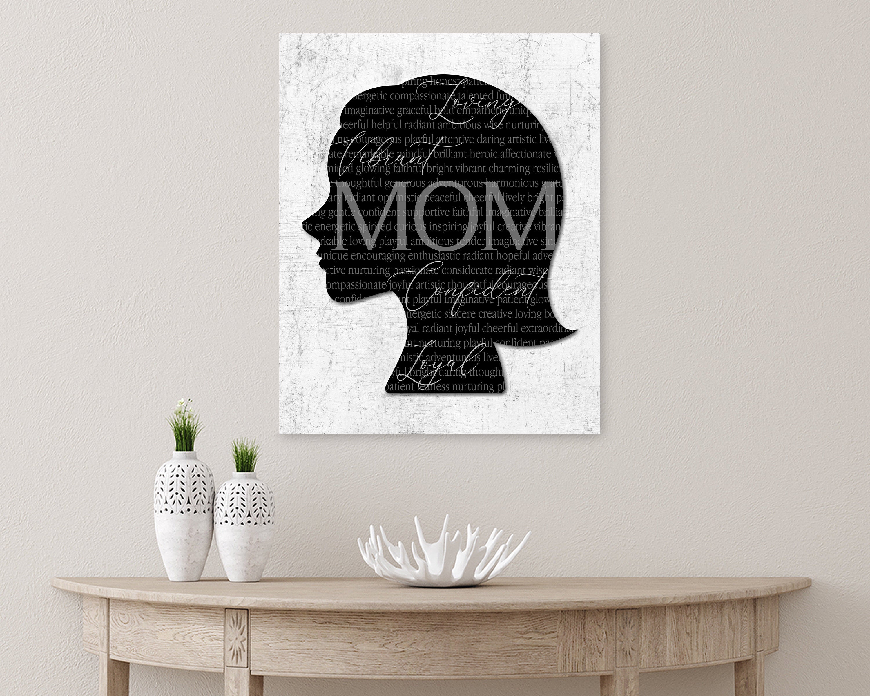 Personalized Word Silhouette: Custom Name, Highlight Words, Word Art Portrait