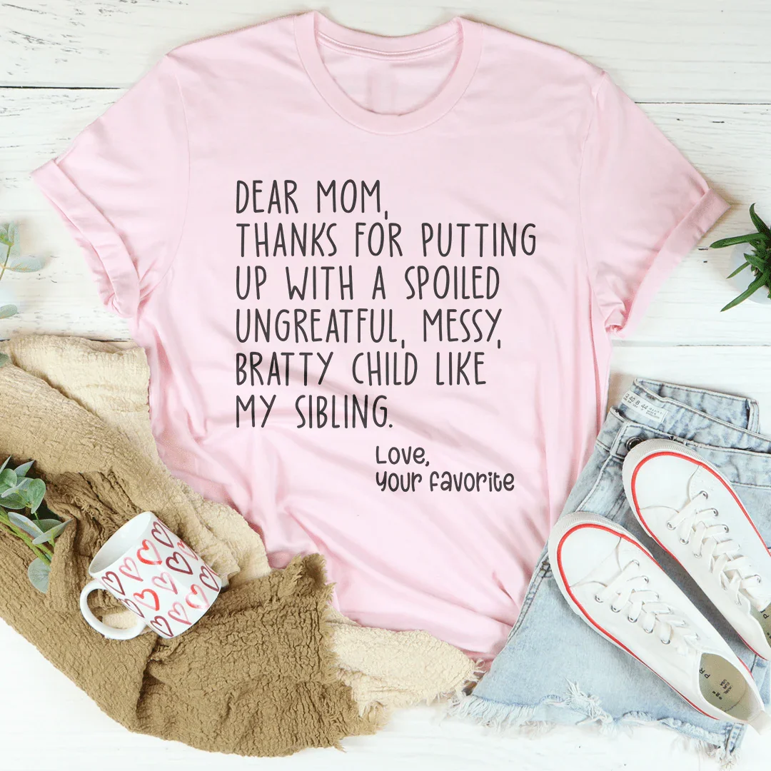 Dear Mom Graphic T-Shirt | Heartfelt Mother's Day Tee