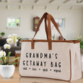 Grandma Tote Bag Grandma's Getaway Bag Grandma Nana Bag Grandma Gift Bag Shopping Bag Mothers Day Gift Live Love Spoil Bag Grandma Beach Bag