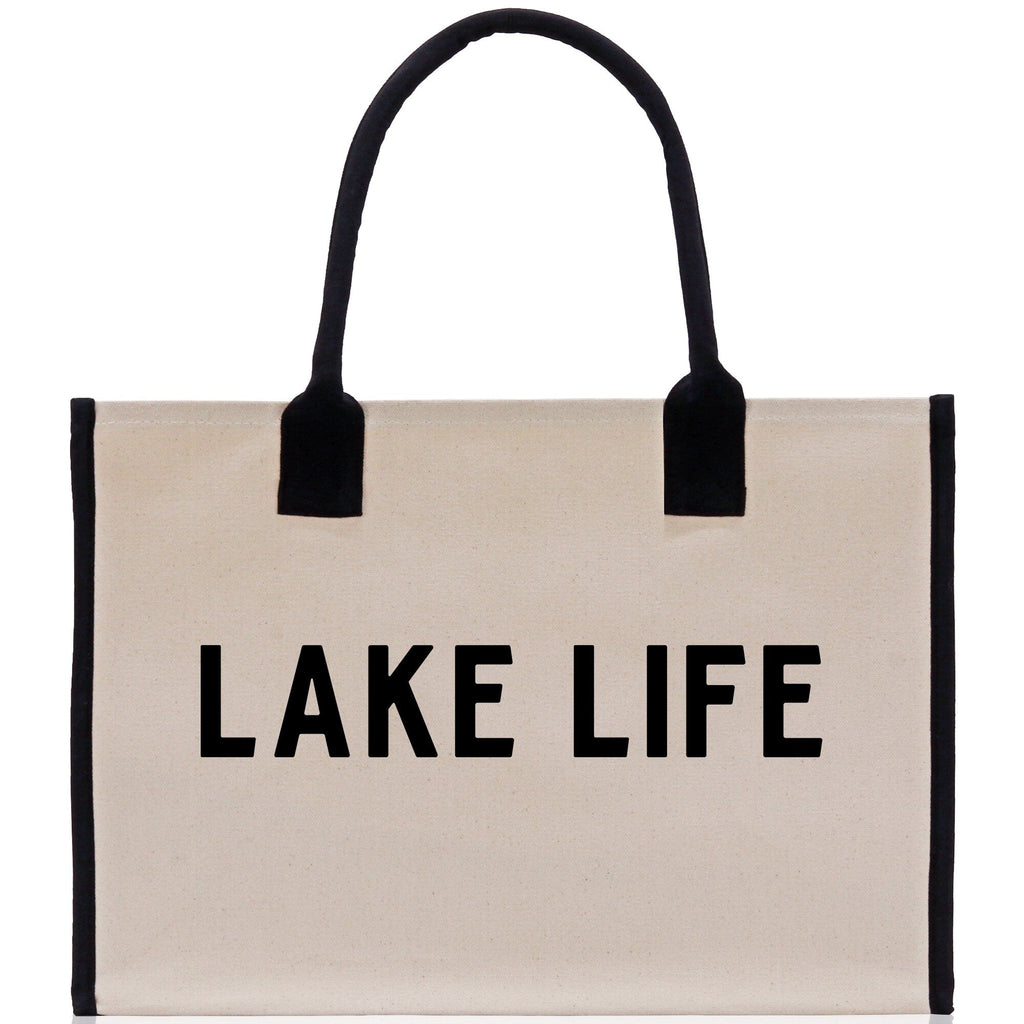 Lake Life Canvas Tote Bag