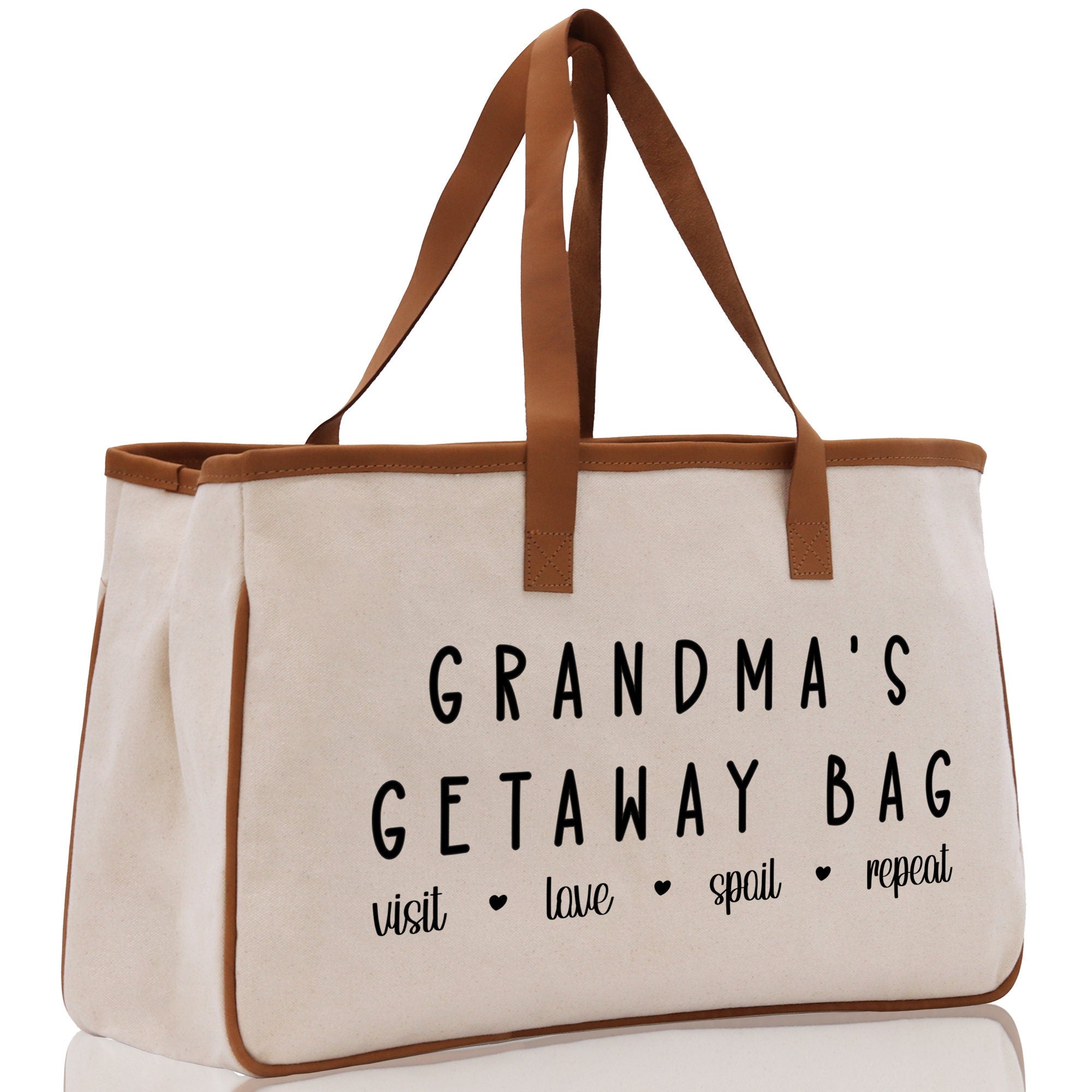 Grandma Tote Bag Grandma's Getaway Bag Grandma Nana Bag Grandma Gift Bag Shopping Bag Mothers Day Gift Live Love Spoil Bag Grandma Beach Bag