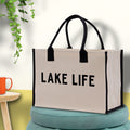 Lake Life Canvas Tote Bag