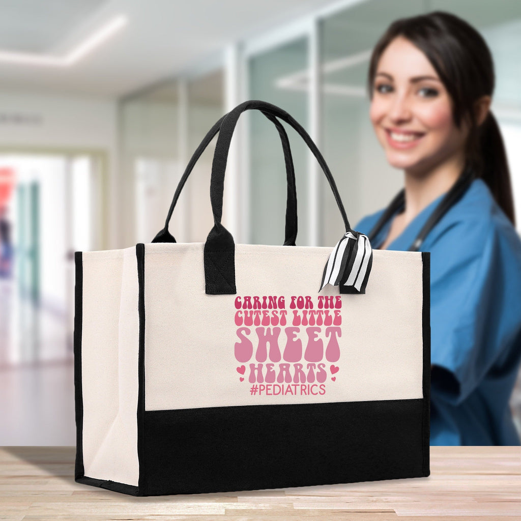 Pediatric Nurse Personalized Cotton Canvas Tote Bag