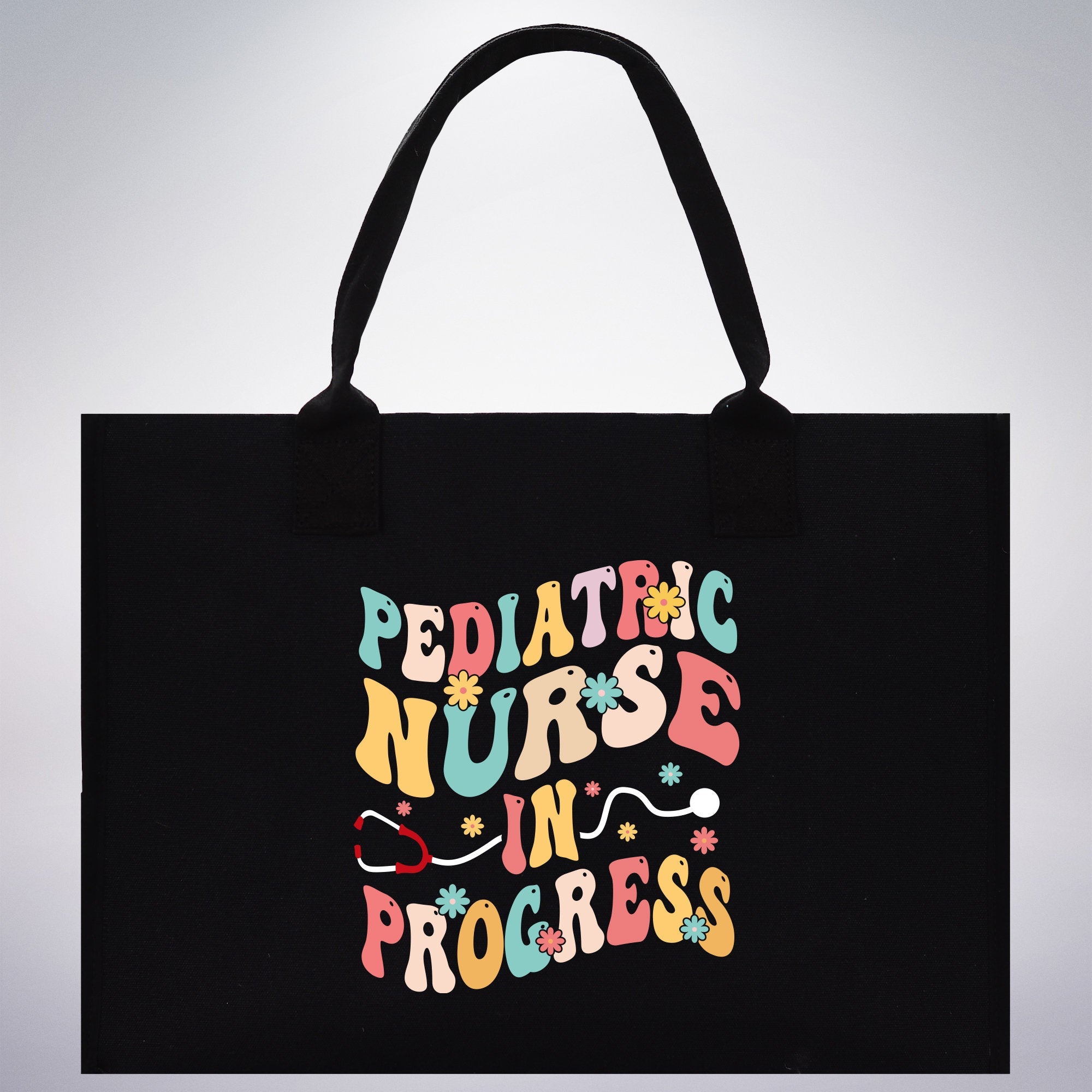 Pediatric Nurse Personalized Cotton Canvas Tote Bag Custom Nurse Gift Registered Nurse Tote RN Tote RN Gift Future Nursing Student Gift