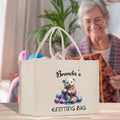 Personalized Custom Grandma Crochet Cotton Canvas Tote Bag