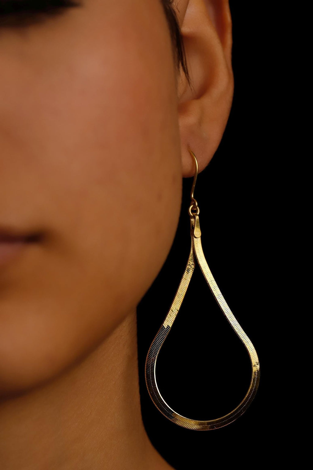 925 Sterling Silver Dainty Herringbone Chain Earrings
