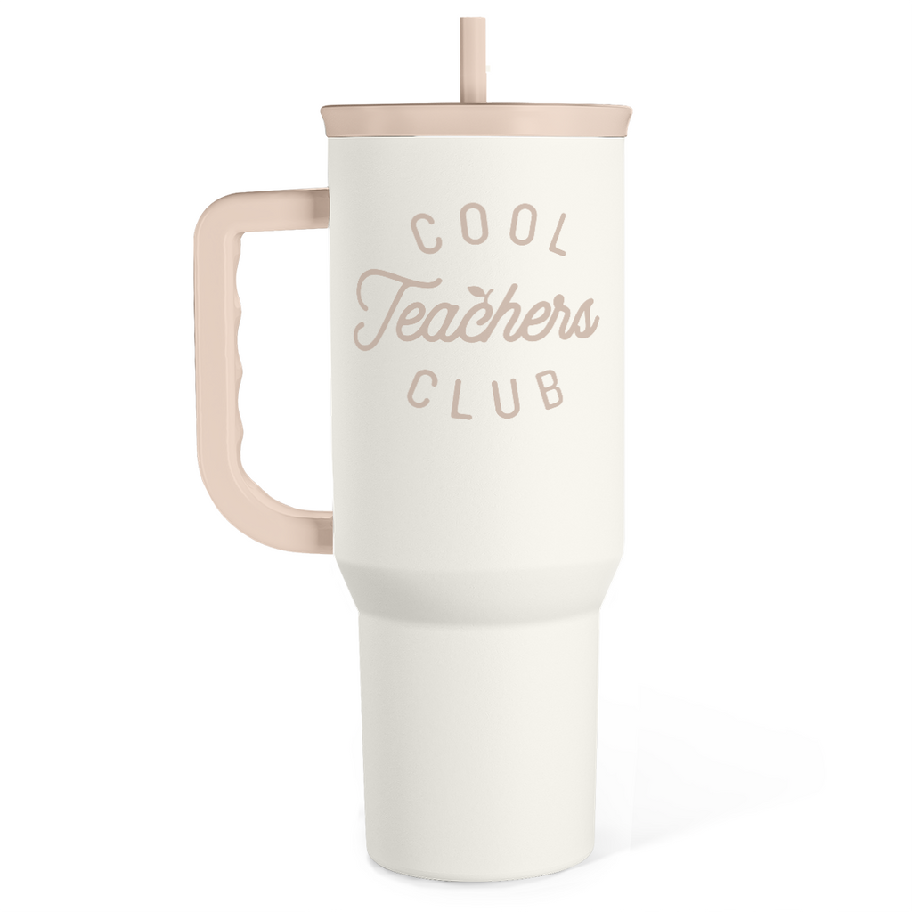 Teacher Appreciation Gift for Women - Stainless Steel Insulated Tumbler with Handle - Teachers Travel Coffee Mug Cup for Women Back to School Birthday Christmas, 40oz