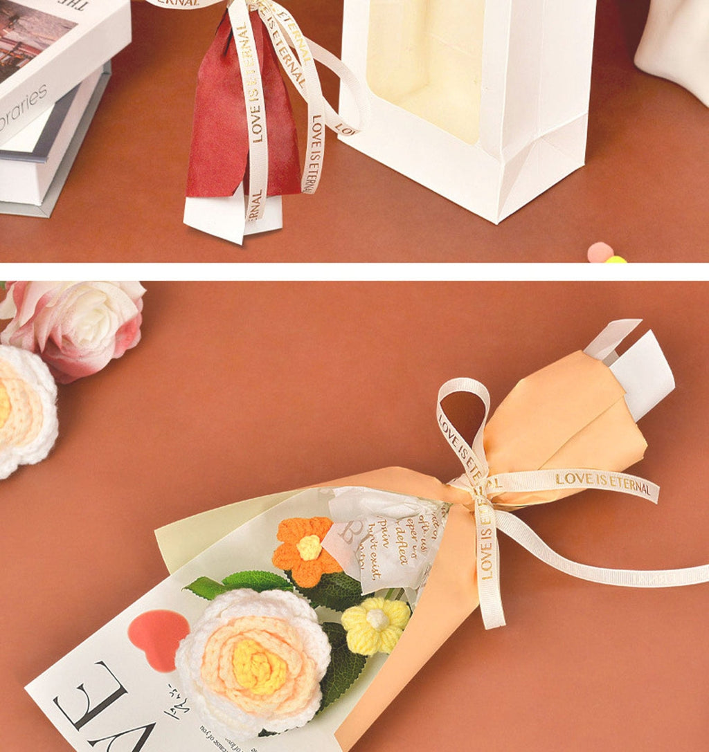 Crochet Rose & Daisy Bouquet | Everlasting Handmade Floral Gift