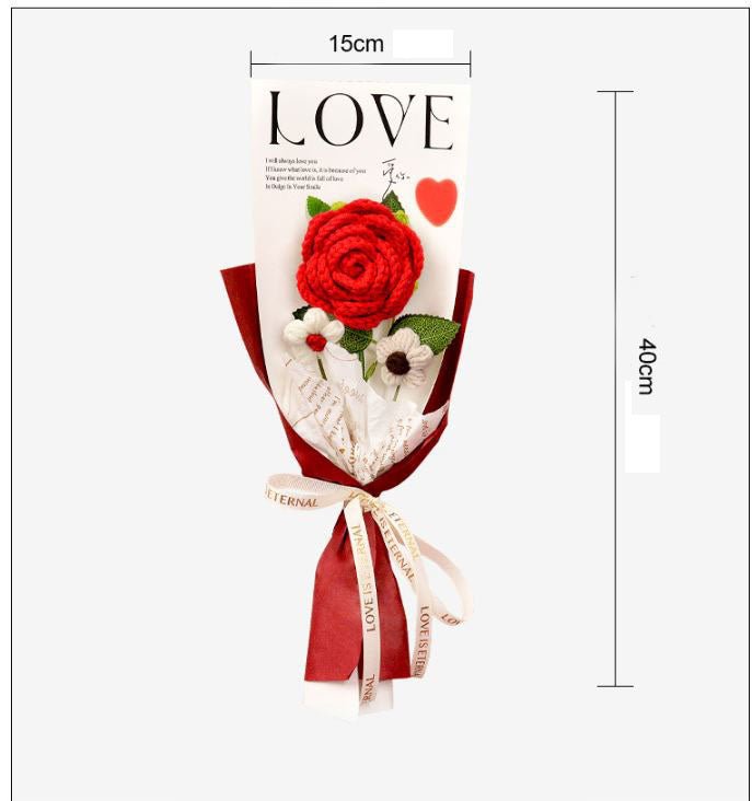 Crochet Rose & Daisy Bouquet | Everlasting Handmade Floral Gift